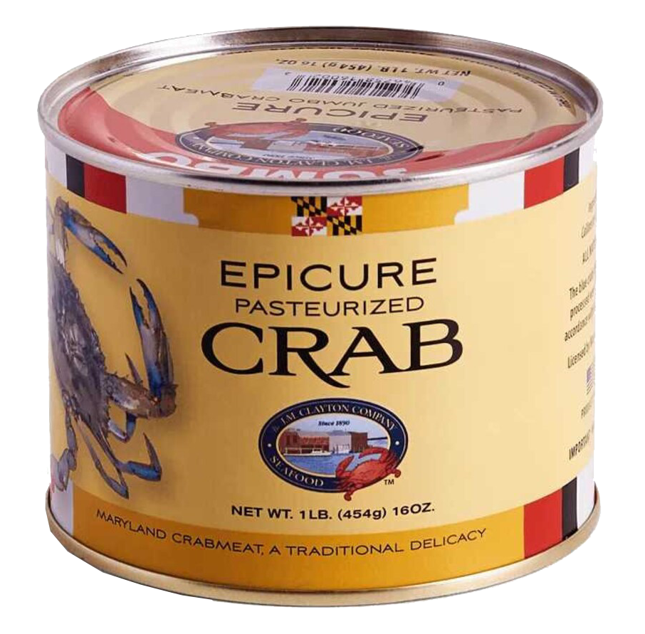 100% Maryland Jumbo Lump Blue Crab Meat - 1lb. Pasteurized