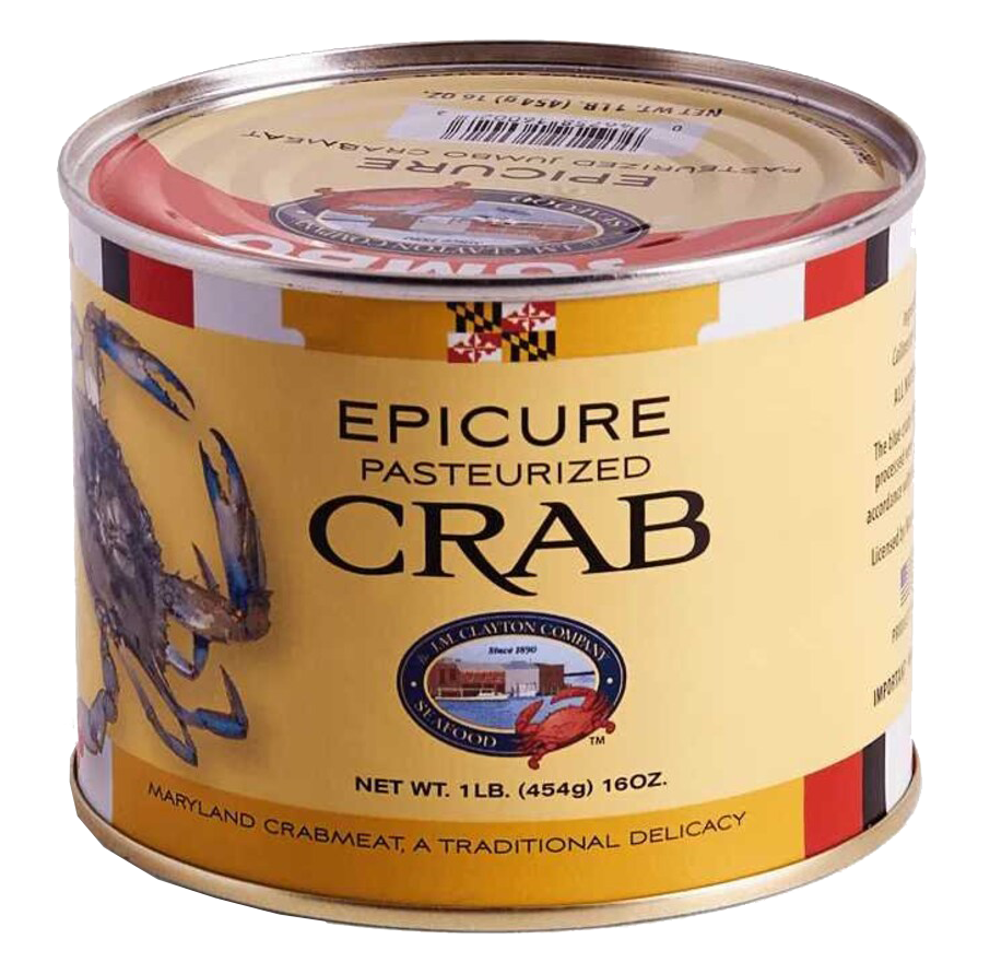 100% Maryland Lump Blue Crab Meat - 1lb. Pasteurized